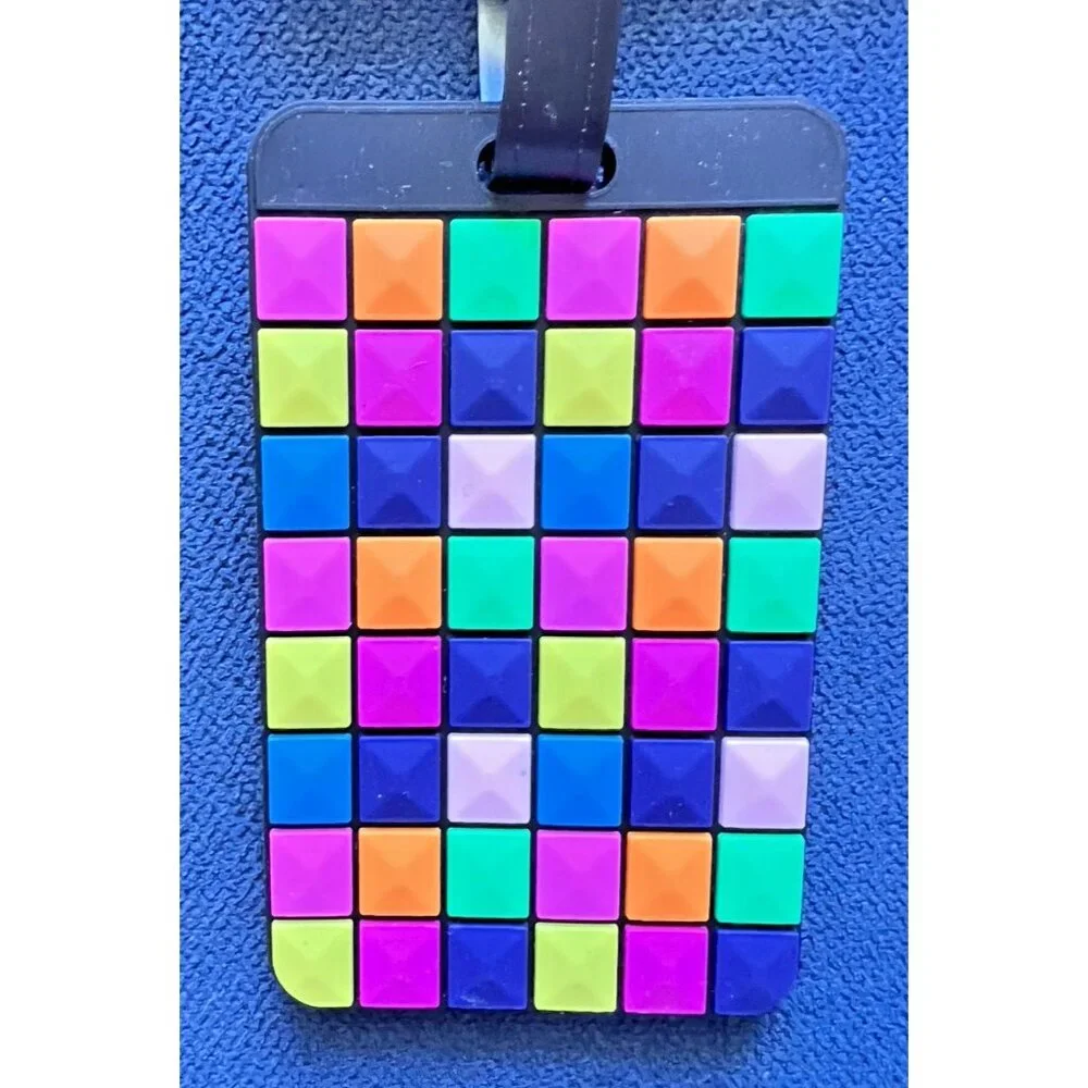 G Force 3 Pc Luggage Tags & Gripper Colorful Traveler Gift Suitcase ID Blocks
